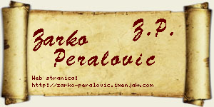 Žarko Peralović vizit kartica